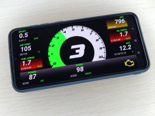 Новая тема Sport_Round и интерфейс 10.1.1 для WiFi OBD2