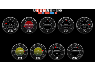 Тема Dials для Dashboard адаптера WiFi OBD2 Тема Dials для Dashboard адаптера WiFi OBD2